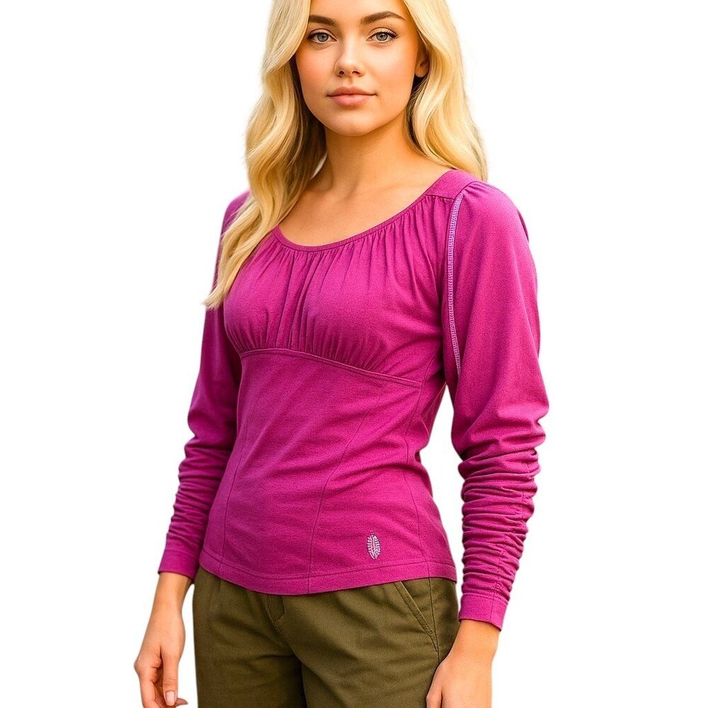Free People Movement Look Within Layer Hooded Layering Top Size Small Magenta
